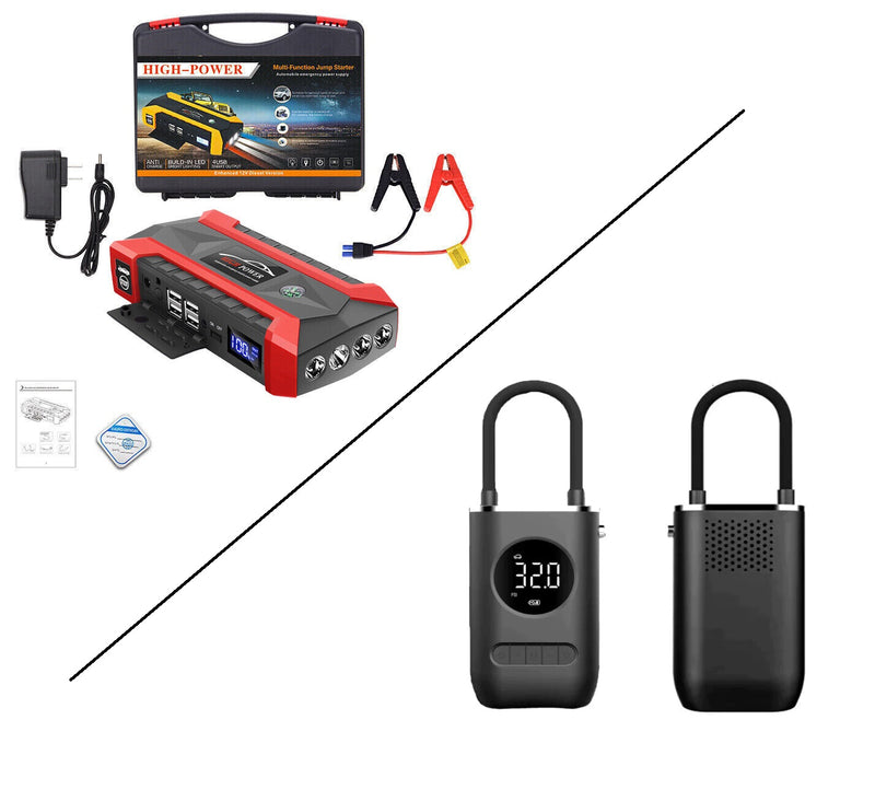 Electric Tyre Inflator & Jump Starter Combo