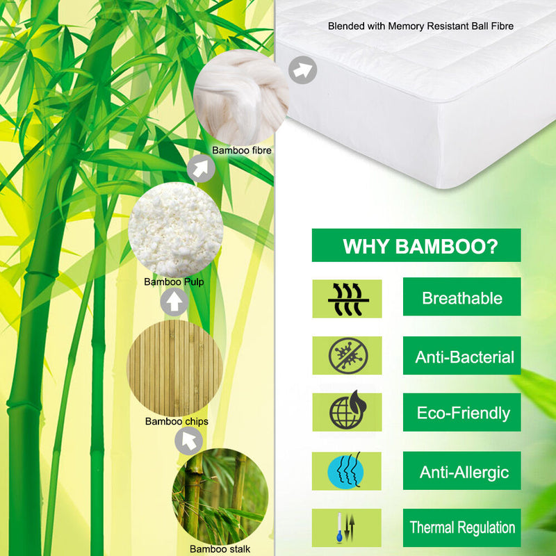 Luxury Bamboo Cloudy Mattress Topper